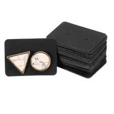 100 Pcs Earring Display Cards, 1.37" x 1" Earring Display Holder, Black