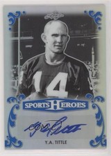 2017 Leaf Metal Sports Heroes Blue 4/7 YA Tittle #BA-YAT Auto HOF uk2