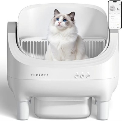 Thereye selbstreinigende Katzentoilette, automatische Katzentoilette mit APP-Steuerung