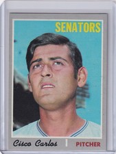 1970 Topps Baseball #487 Cisco Carlos - Washington Senators
