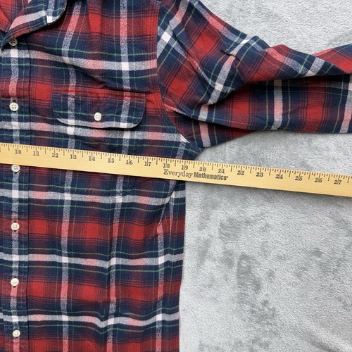 Camisa Polo Ralph Lauren Roja a Cuadros LS Abotonada Trabajo Franela Talla Pequeña Hombres Poni - Imagen 4 de 6