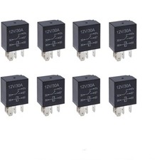  8 Pack 4 Pin 30Amp Relay Multipurpose Automotive Universal Replacement
