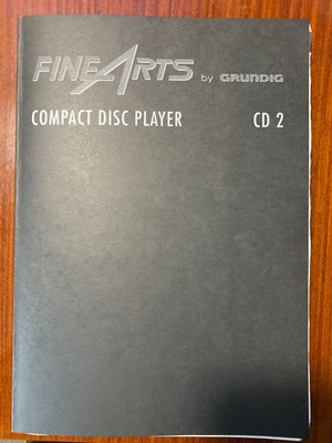 Original FINE ARTS BEDIENUNGSANLEITUNG CD 2 Disc Player / Mode d'emploi GRUNDIG