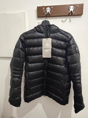 Canada Goose Herren Daunenjacke schwarz XS mit Kapuze, kurz, Reißverschluss, Taschen
