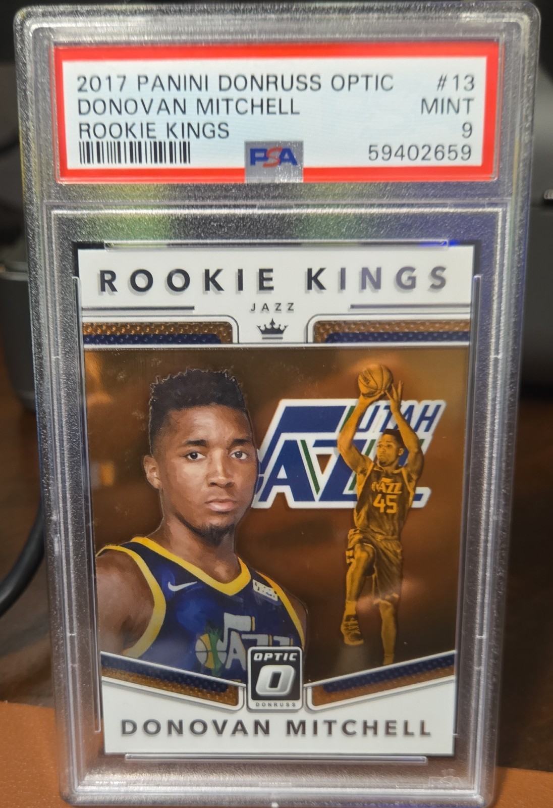 2017-18 Panini Donruss Optic - Rookie Kings Donovan Mitchell #13 (RC) PSA 9