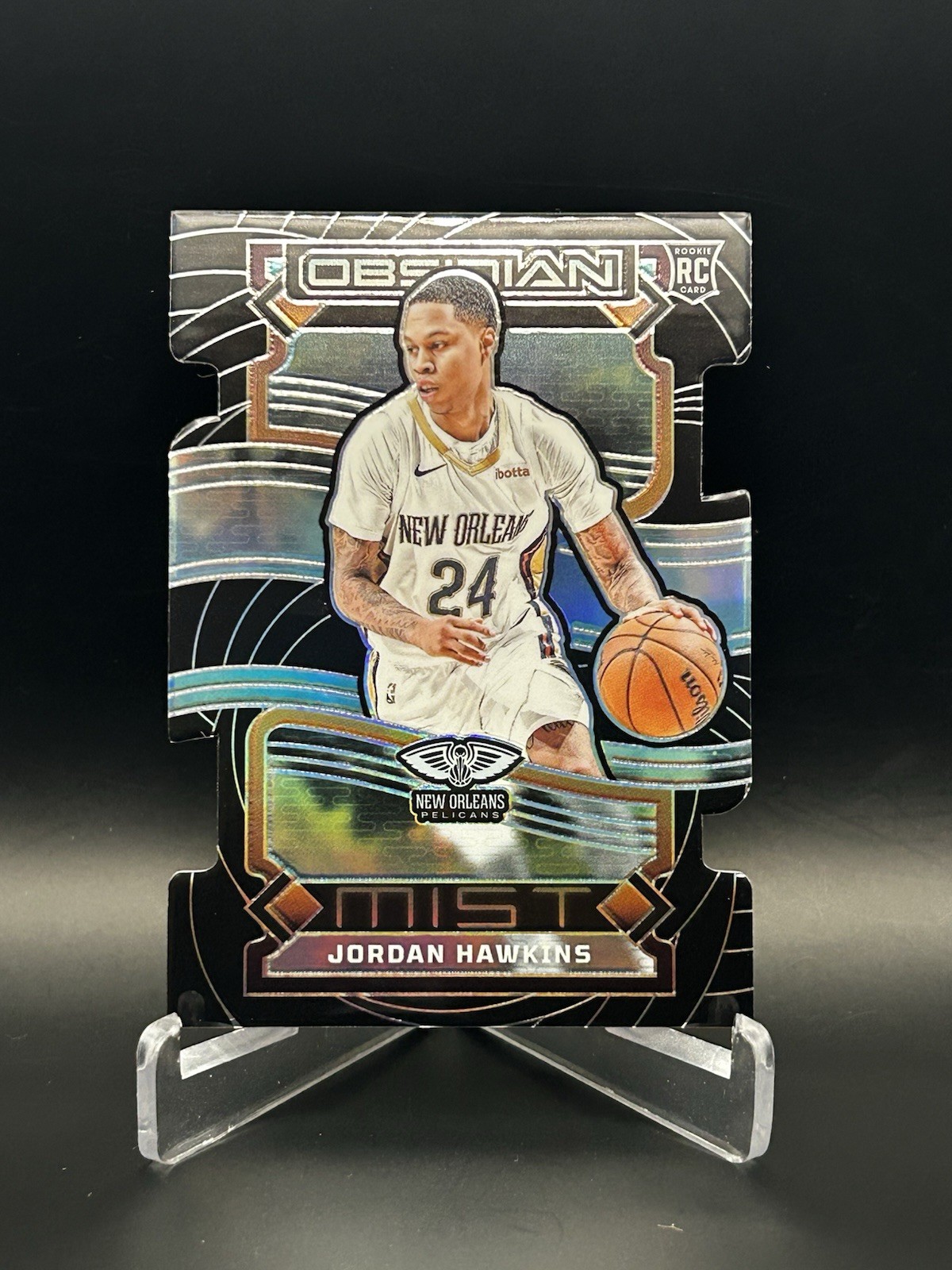 Jordan Hawkins 2023-24 Panini Obsidian Mist RC #12 New Orleans Pelicans Case Hit