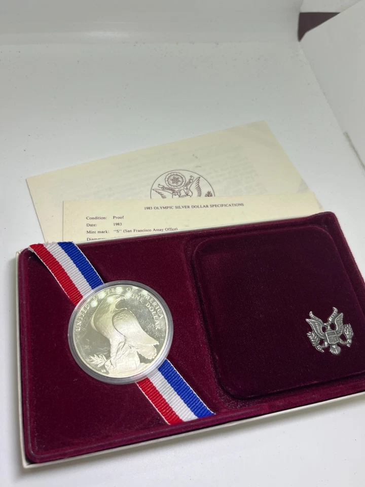 US MINT 1984 Olympic Silver Proof Dollar XXIII, OGP | COA - Image 4 of 4