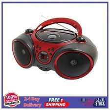 Jensen Portable Stereo CD Player with AM FM Radio Red 3 Watt RMS