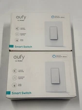 Eufy by Anker Smart Light Switch T1211 Lot of 2 Amazon Alexa Compatible New