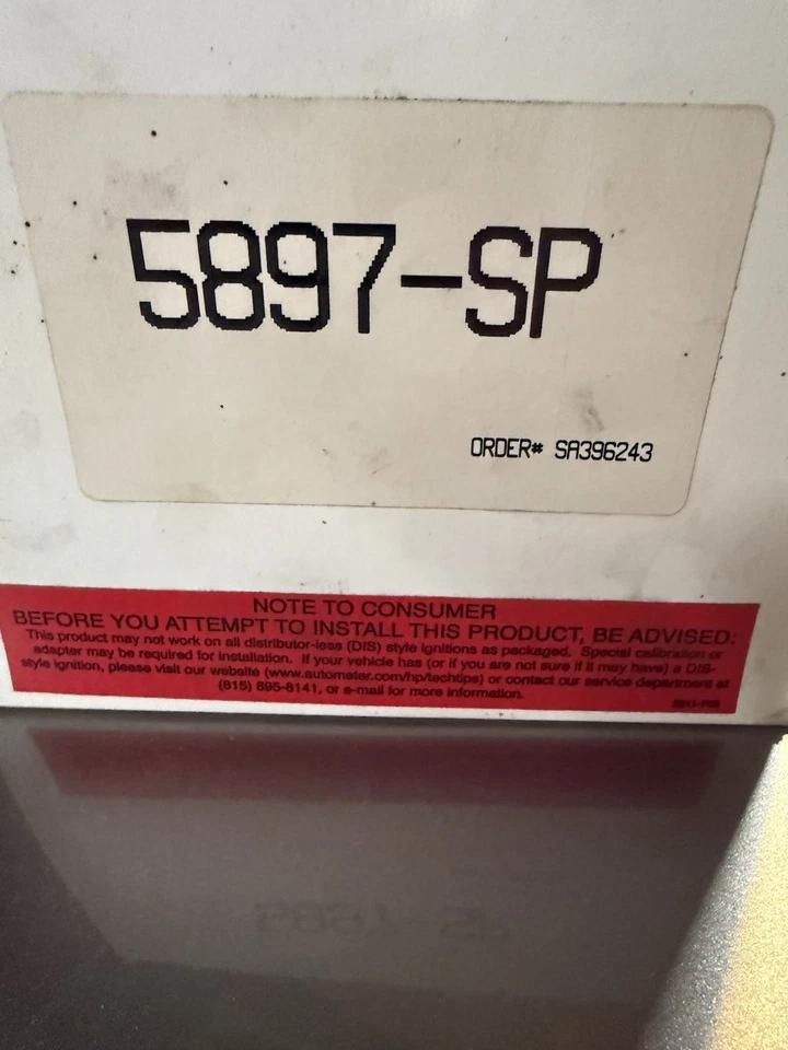 AutoMeter 5897 Phantom 3-3/8" In-Dash Electric Tachometer 0-10K RPM - Image 2 of 2