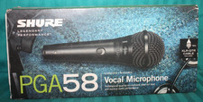 Shure PGA58 Cardioid Dynamic Vocal Microphone Black With Guide, Cords,Case, Clip