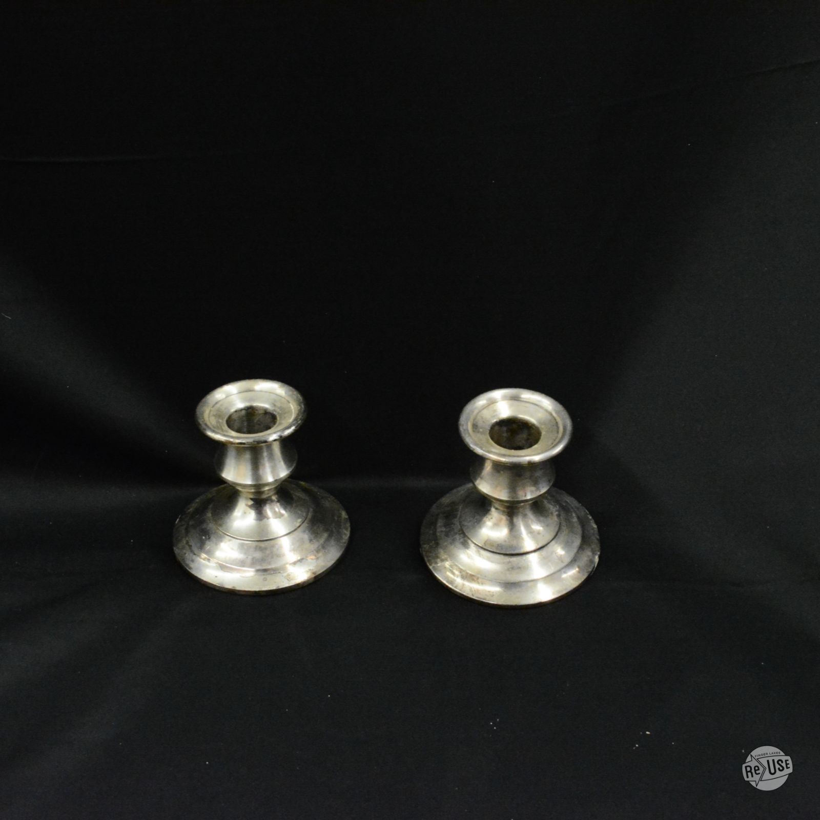 Silver Plated Antique Candle Holder Derby International 2531