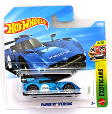 Hot Wheels McMurtry Speirling Blue Exotic Cars 1/64 Scale Die-cast Model Toy Car