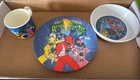 Vintage Power Rangers 1994 Dish Set of 3 GREAT CONDITION
