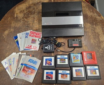 Atari 5200 4 Port Console w/ switch box, PS and Games - Tested, no controllers