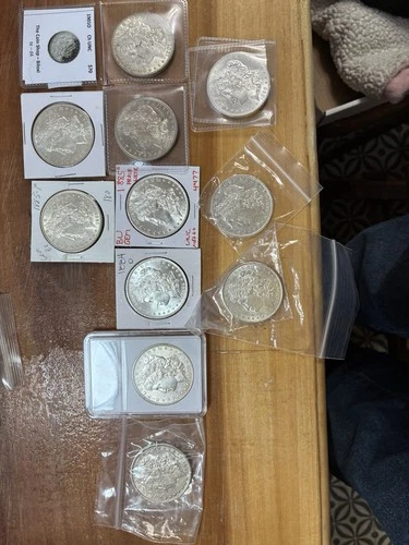 Lot Of 11 Morgan Silver Dollars under spot- BU Uncirculated Ultra Lustrous