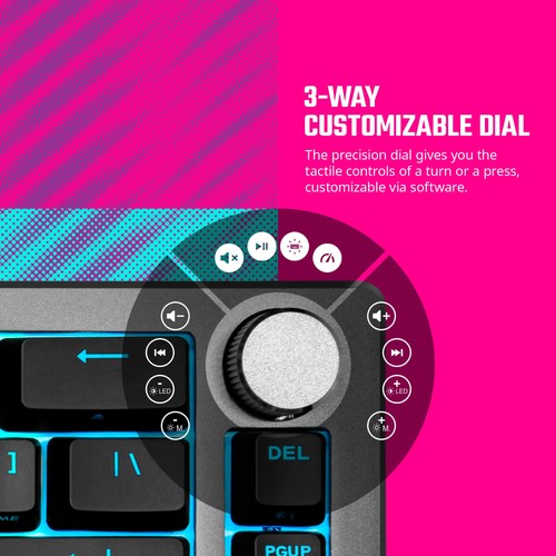 CK721 65% Hybrid Wireless 2.4GHz/Bluetooth Space Gray Mechanical Gaming Keybo... - Picture 5 of 9