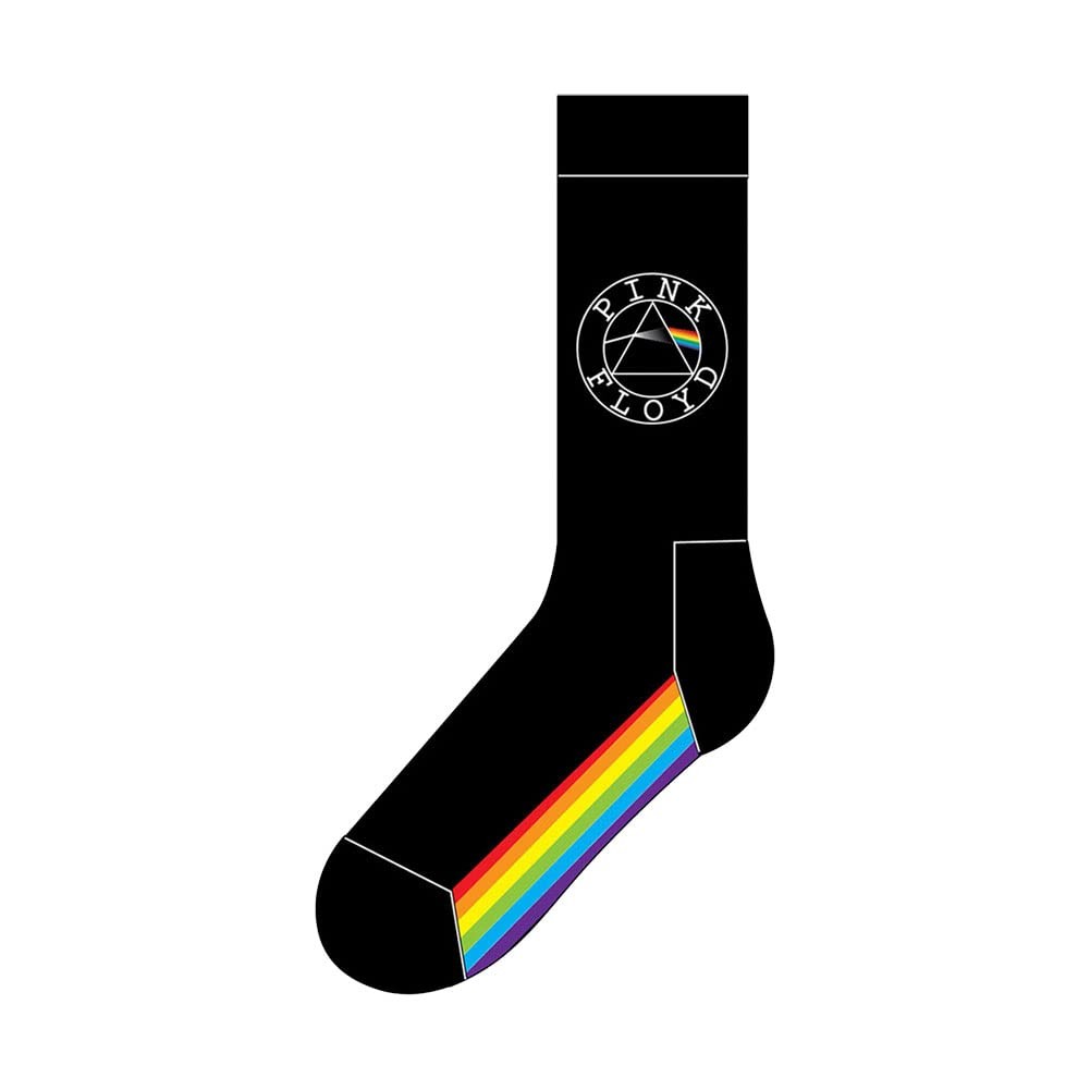SAOLA Pink Floyd Calzini Spectrum Sole Band Logo Ufficiale Uomo Nero (Uk Size 7 11) Si