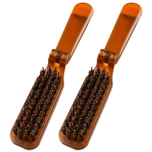 2 Pcs Reisekamm Damen Mann Haarbürste Zusammenklappbarer Taschenkamm