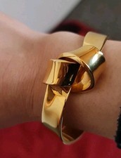 Authentic Celine Knot Bangle Bracelet Thick Excellent Condition Size S
