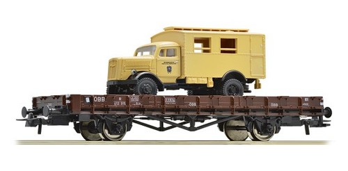 Roco H0 67261 Rungenwagen Bauart R (ex R10) der ÖBB & Opel Blitz | Neu | Condition: Gebraucht