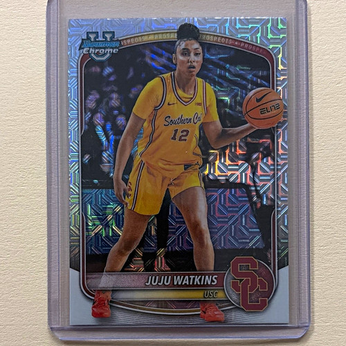 Topps 2023 Bowman Chrome U Basketball JuJu Watkins Mojo Refractor #BCP-96 USC