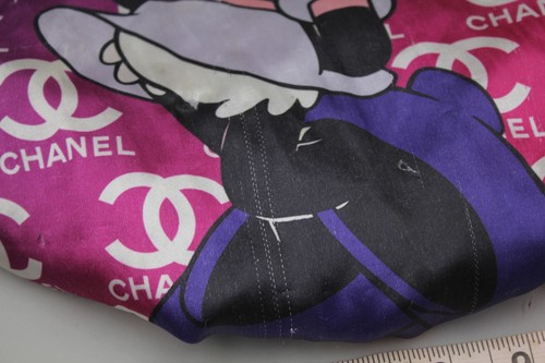 Disney Minnie Mouse X Chanell Hair Net Bonnet Silky Texture SOFT Pink Purple - Picture 4 of 9