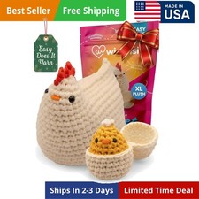 Crochet Animal Kit for Beginners - Easy Beginner Crochet Kit for Kids - Amigu...