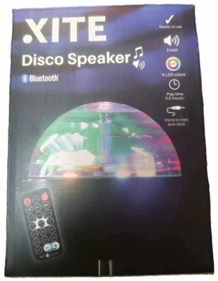 XITE Disco Speaker Bluetooth LED Lautsprecher 5W USB-C AUX Fernbedienung schwarz - Bild 1 von 2