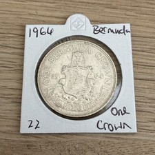 1964 Bermuda Queen Elizabeth II Silver Crown Coin (22)