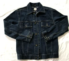 Y2K Cesar Sport Mens Jean Jacket 2009 Embroidered City Western Hip Dad Pockets M