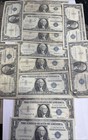 Lot of 12 1957 $1 Silver Certificates circulated — photo 1