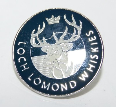 LOCH LOMOND Pin deer with crown ! Loch Lomond Whiskies NEU nie getragen ! 2,5cmD