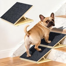 TNELTUEB 2 Pack Upgraded Dog Ramps for Stairs, Adjustable Stair ramp for Dogs...