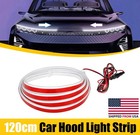 White 120cm Flexible Car Hood Day Running LED Light Strip Accessories Light