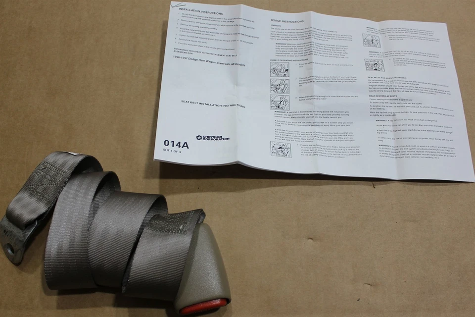 01-02 Ram 2500 Van Rear Seat Belt Lap Belt Retractor 5DW56XT5 NOS OEM Factory - Image 2 of 4