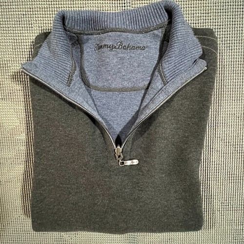Tommy Bahama Herren XL Bayview wendbarer Viertel-Reißverschluss Pullover stilvolle Activewear - Bild 8 von 8