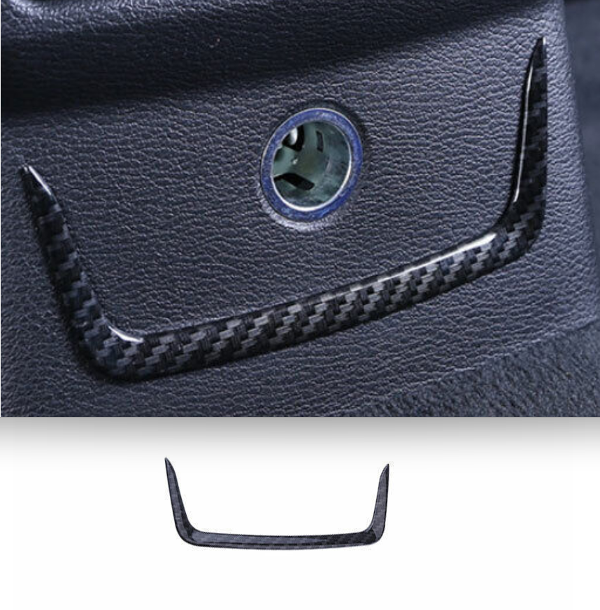 bmw x1 cigarette lighter Fit For BMW X1 F48 2016-2022 Carbon Fiber Rear USB Cigarette Lighter Strip  Trim