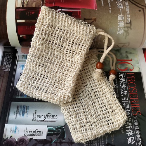 1PCS Natural Cotton Linen Foaming Soap Bag Massage Bathing Bubble Cleaning Tool - Picture 6 of 11