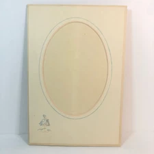 vintage 1950s newborn baby photo holder card stock stork blue pink