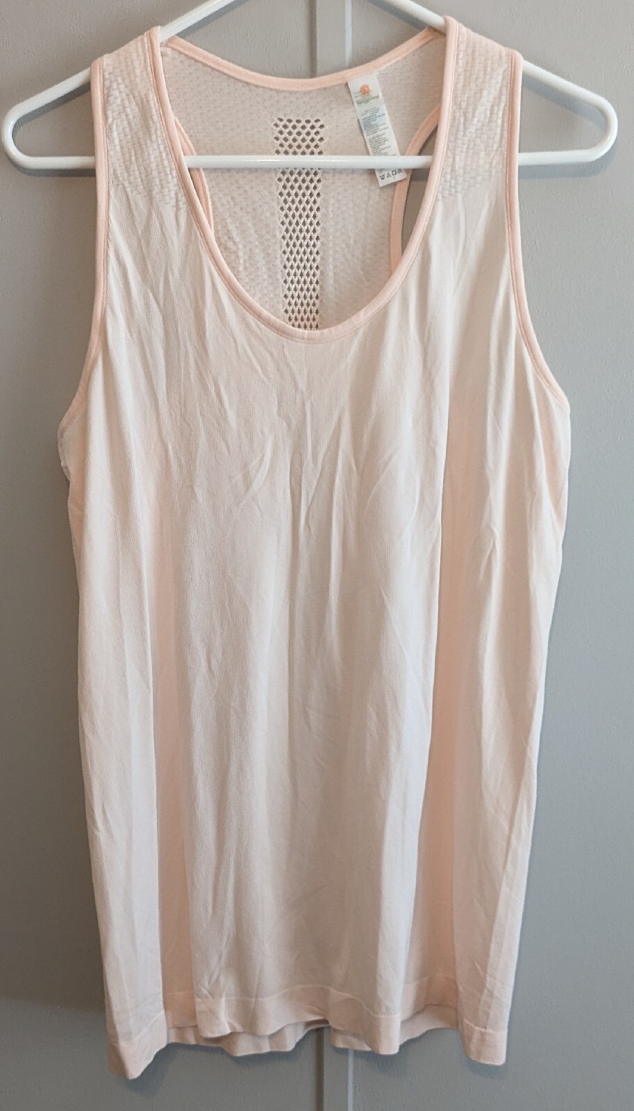 Tangerine Women's Activewear XL Layered 2 Piece Tank Peach White NEW eBay