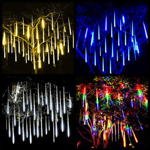 240 LED Meteor Shower Lights Fairy String Light Falling Rain Tree Xmas Decor US - Picture 3 of 14