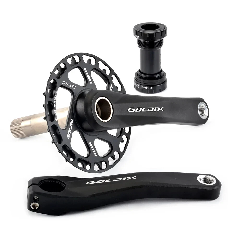 Children's Bicycle Crank 110mm-160mm Bike Crankset 7-12Speed Chainwheel 28T-36T - Image 2 of 4