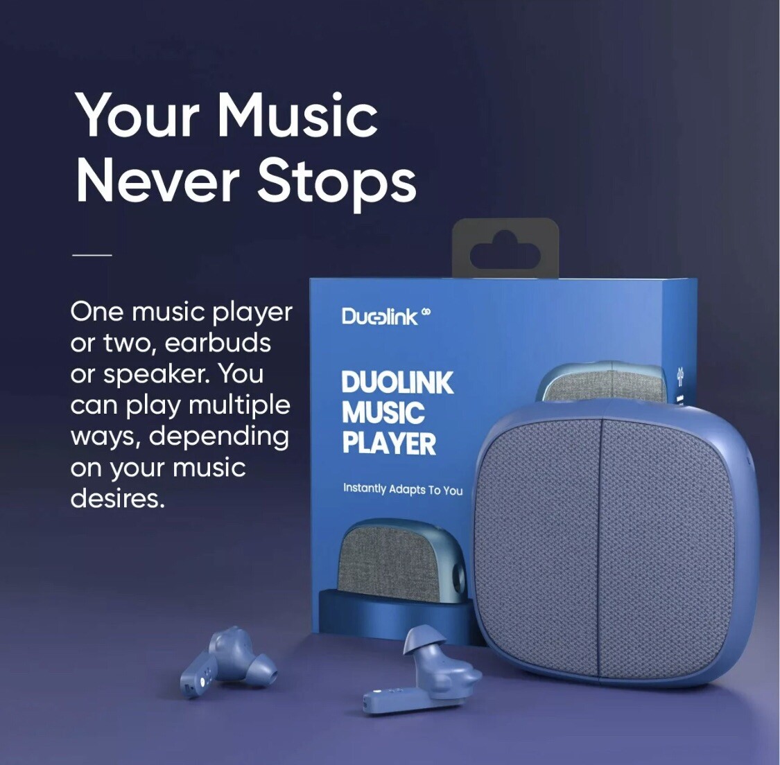 Duolink Bluetooth Speaker and EarBuds