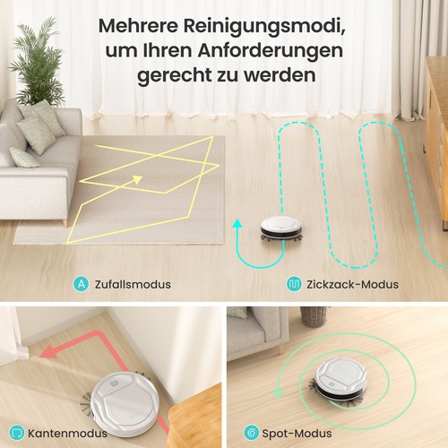 Lefant Robot Aspirapolvere Robot Aspirapolvere 2200Pa Robot Vacuum Cleaner Self-Charging - Foto 5 di 13