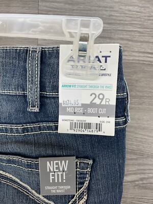 Ariat Real Denim Mid Rise Boot Jeans Women's Size 29 Blue Pants