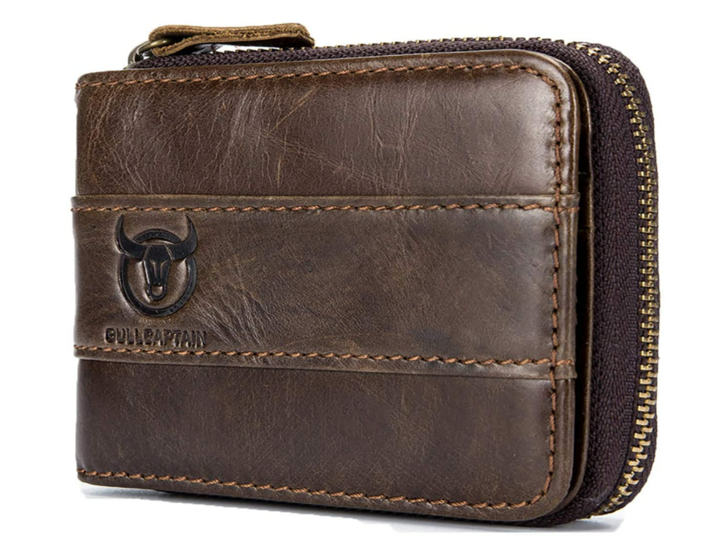 Billetera Hombre Carteras De Cuero Men Minimalista Delgadas Bloqueo Rfid  Para