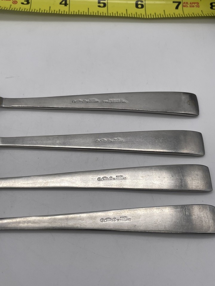 4 G SOLA Z Lauffer 7” SALAD FORKS MidCentury Modern Holland Stainless eBay