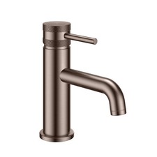 Desire Knurled Bathroom Mono Basin Tap - Brushed Bronze