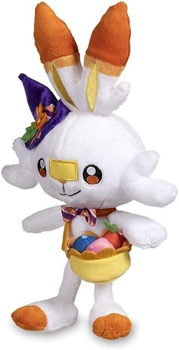 Pokemon Center Original 2021 Halloween Pumpkin Banquet Scorbunny Plush doll